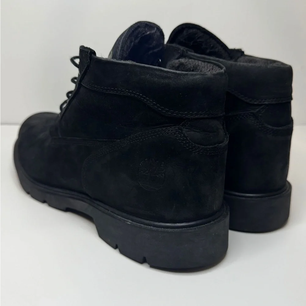 Timberland Boys Premium Boot Waterproof Black Leather Lace Up Sz 12